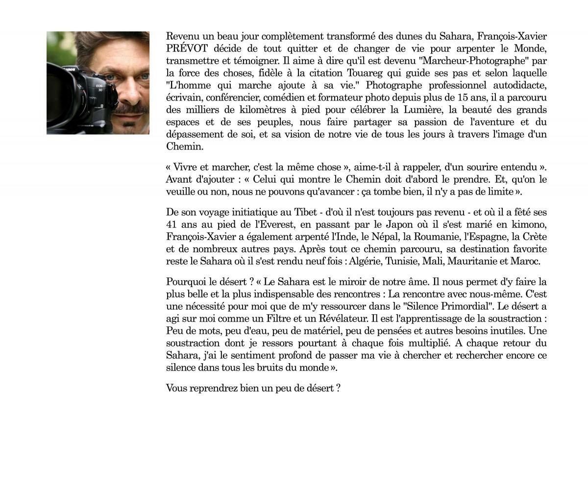 Livre de Photographies sur le Sahara